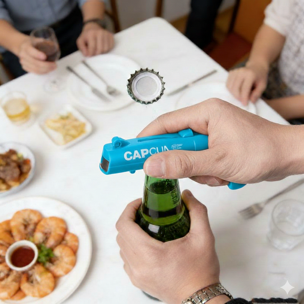 Pop-Action Bottle Opener (Blue)